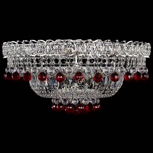 Люстра Хрустальный каскад №3 Шар красная в Кирове Гусь Хрустальный