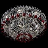 Люстра Хрустальный каскад №3 Шар красная в Кирове