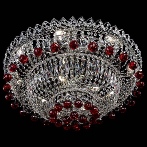 Люстра Хрустальный каскад №3 Шар красная в Кирове Гусь Хрустальный