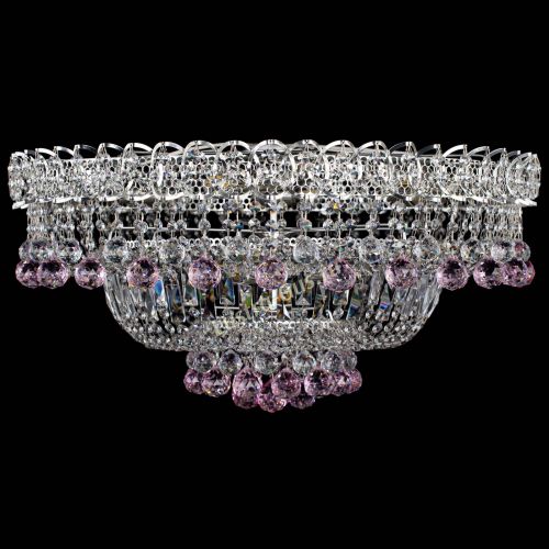 Люстра Хрустальный каскад №3 Шар розовая в Кирове Гусь Хрустальный