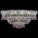 Люстра Хрустальный каскад №3 Шар розовая в Кирове