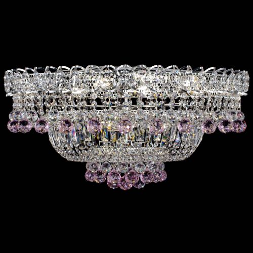 Люстра Хрустальный каскад №3 Шар розовая в Кирове Гусь Хрустальный