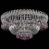 Люстра Хрустальный каскад №3 Шар розовая в Кирове