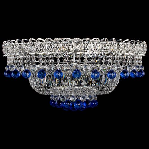 Люстра Хрустальный каскад №3 Шар синяя в Кирове Гусь Хрустальный