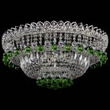Люстра Хрустальный каскад №3 Шар зеленая в Кирове