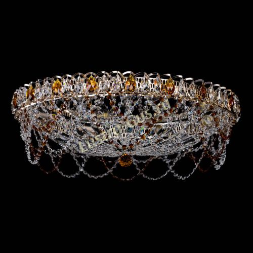 Люстра Каскад Ажур 700 мм чайный в Кирове Гусь Хрустальный