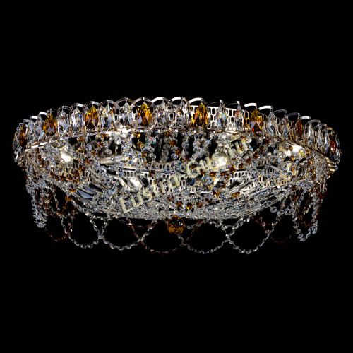 Люстра Каскад Ажур 700 мм чайный в Кирове Гусь Хрустальный