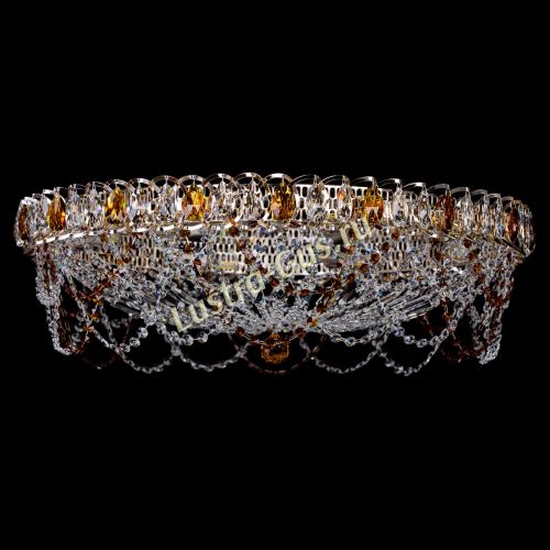 Люстра Каскад Ажур 700 мм чайный в Кирове Гусь Хрустальный