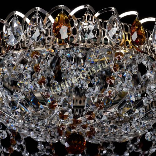 Люстра Хрустальный Каскад Ажур чайный в Кирове Гусь Хрустальный