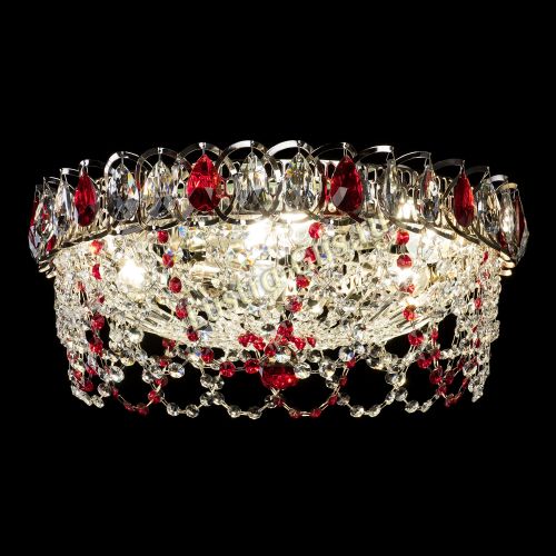 Люстра Хрустальный Каскад Ажур красный в Кирове Гусь Хрустальный