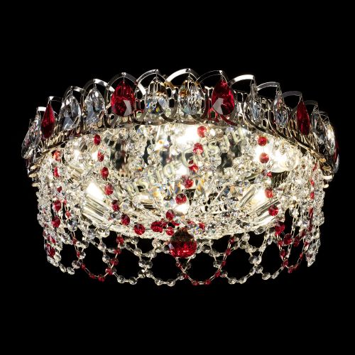 Люстра Хрустальный Каскад Ажур красный в Кирове Гусь Хрустальный