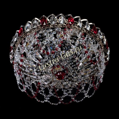 Люстра Хрустальный Каскад Ажур красный в Кирове Гусь Хрустальный