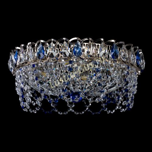 Люстра Хрустальный Каскад Ажур синий в Кирове Гусь Хрустальный
