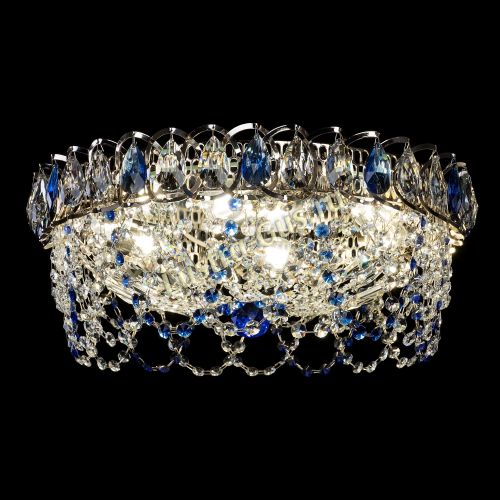 Люстра Хрустальный Каскад Ажур синий в Кирове Гусь Хрустальный