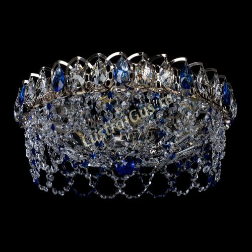 Люстра Хрустальный Каскад Ажур синий в Кирове Гусь Хрустальный