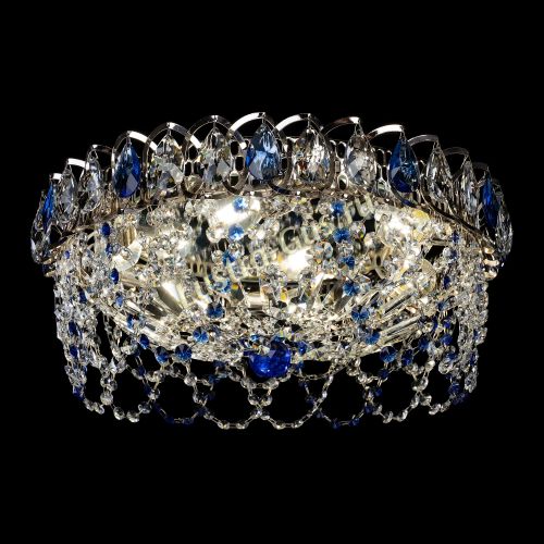 Люстра Хрустальный Каскад Ажур синий в Кирове Гусь Хрустальный