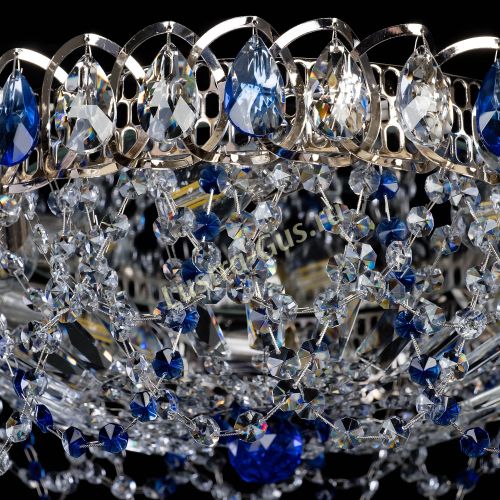 Люстра Хрустальный Каскад Ажур синий в Кирове Гусь Хрустальный