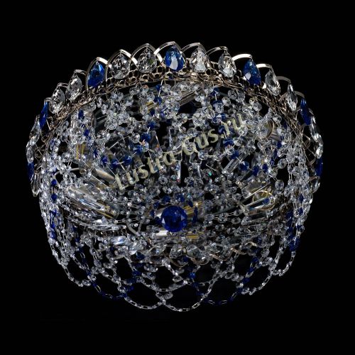 Люстра Хрустальный Каскад Ажур синий в Кирове Гусь Хрустальный