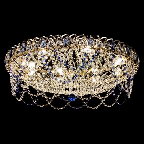 Люстра Каскад Ажур 700 мм синий в Кирове Гусь Хрустальный