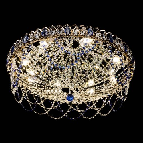 Люстра Каскад Ажур 700 мм синий в Кирове Гусь Хрустальный