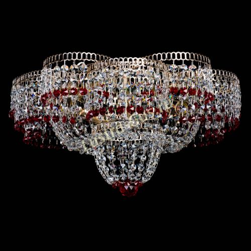 Люстра Камелия №1 красная в Кирове Гусь Хрустальный