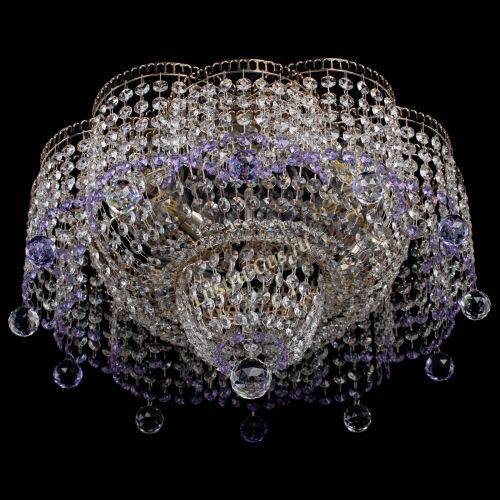 Люстра Камелия №4 фиолетовая в Кирове Гусь Хрустальный