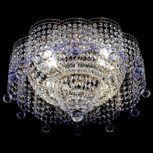 Люстра Камелия №4 фиолетовая в Кирове Гусь Хрустальный