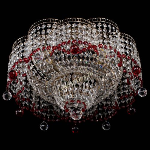 Люстра Камелия №4 красная в Кирове Гусь Хрустальный