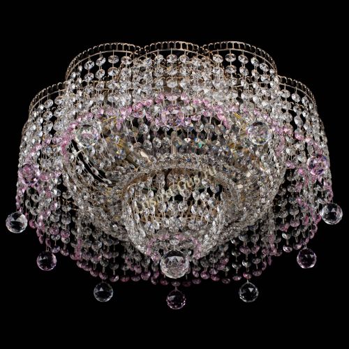 Люстра Камелия №4 розовая в Кирове Гусь Хрустальный