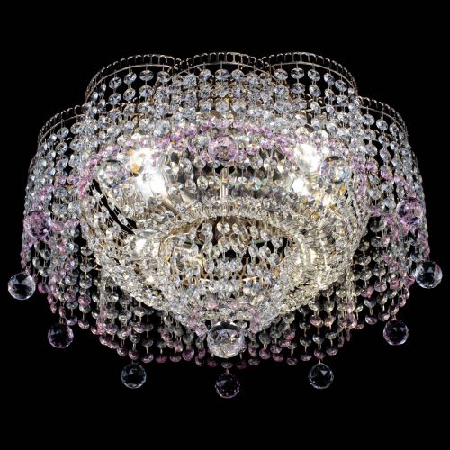 Люстра Камелия №4 розовая в Кирове Гусь Хрустальный