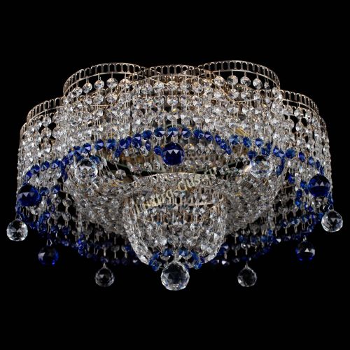 Люстра Камелия №4 синяя в Кирове Гусь Хрустальный