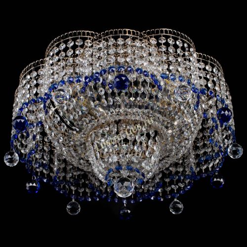 Люстра Камелия №4 синяя в Кирове Гусь Хрустальный