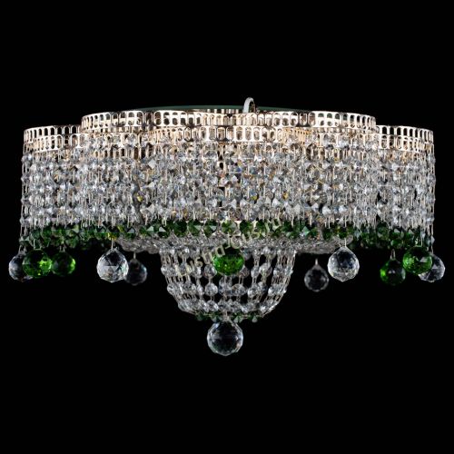 Люстра Камелия №4 зеленая в Кирове Гусь Хрустальный
