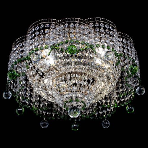 Люстра Камелия №4 зеленая в Кирове Гусь Хрустальный