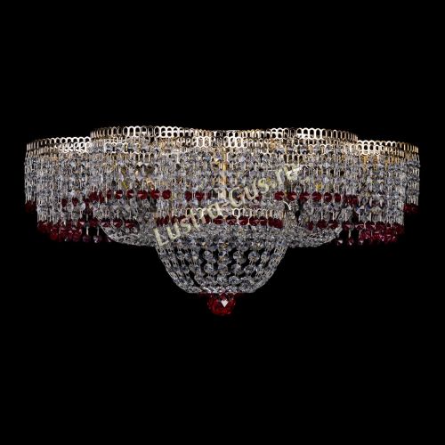 Люстра Камелия №1 красная в Кирове Гусь Хрустальный