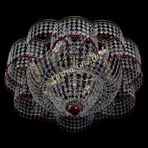 Люстра Камелия №1 красная в Кирове Гусь Хрустальный