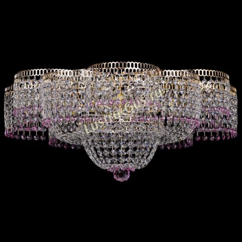 Люстра Камелия №1 розовая в Кирове Гусь Хрустальный