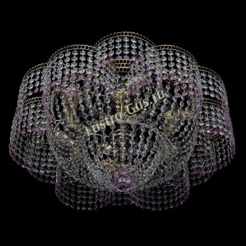 Люстра Камелия №1 розовая в Кирове Гусь Хрустальный