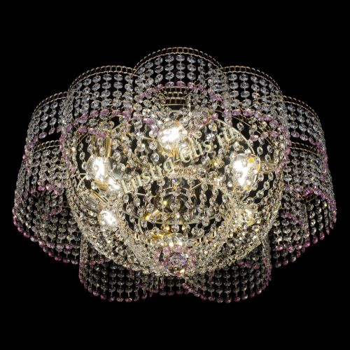 Люстра Камелия №1 розовая в Кирове Гусь Хрустальный