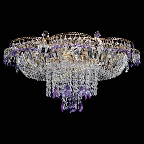 Люстра Камея №1 фиолетовая в Кирове Гусь Хрустальный