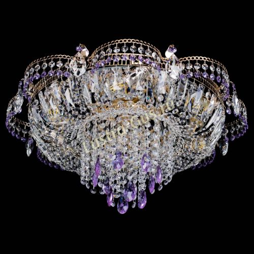 Люстра Камея №1 фиолетовая в Кирове Гусь Хрустальный