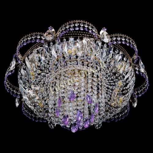 Люстра Камея №1 фиолетовая в Кирове Гусь Хрустальный