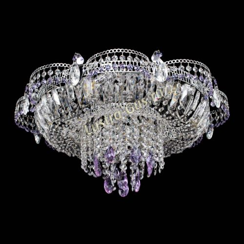 Люстра Камея №1 фиолетовая в Кирове Гусь Хрустальный