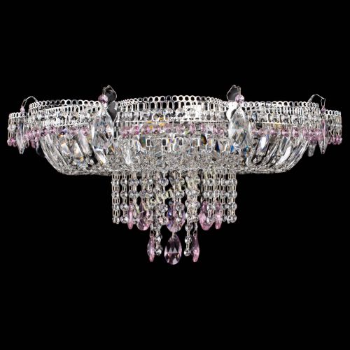 Люстра Камея №1 розовая в Кирове Гусь Хрустальный