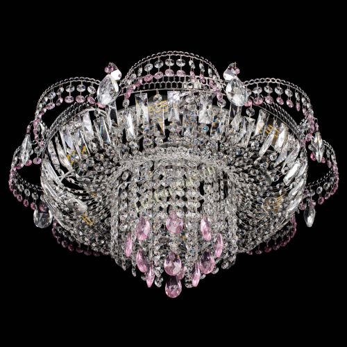 Люстра Камея №1 розовая в Кирове Гусь Хрустальный