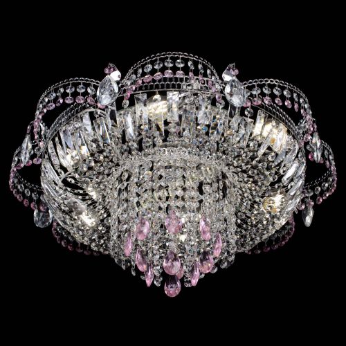 Люстра Камея №1 розовая в Кирове Гусь Хрустальный