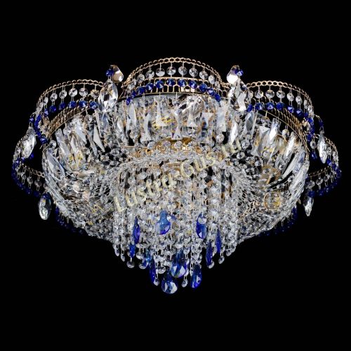 Люстра Камея №1 синяя в Кирове Гусь Хрустальный
