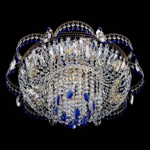 Люстра Камея №1 синяя в Кирове Гусь Хрустальный