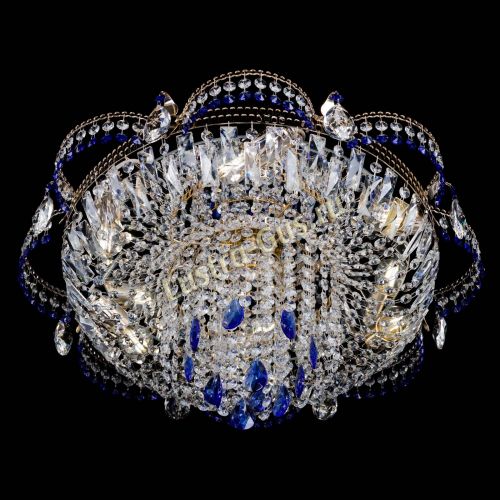 Люстра Камея №1 синяя в Кирове Гусь Хрустальный