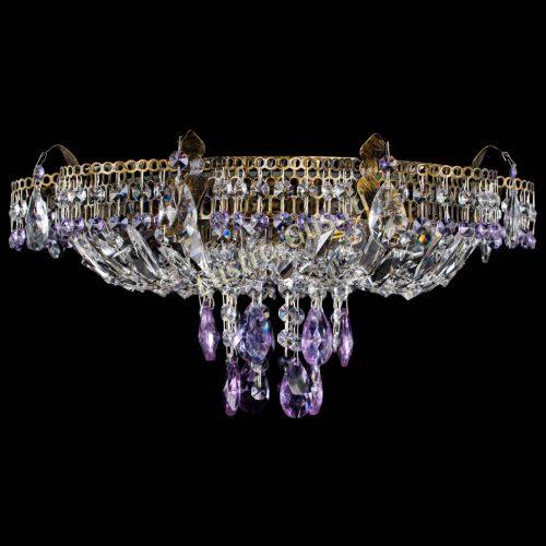 Люстра Камея №4 под бронзу фиолетовая в Кирове Гусь Хрустальный